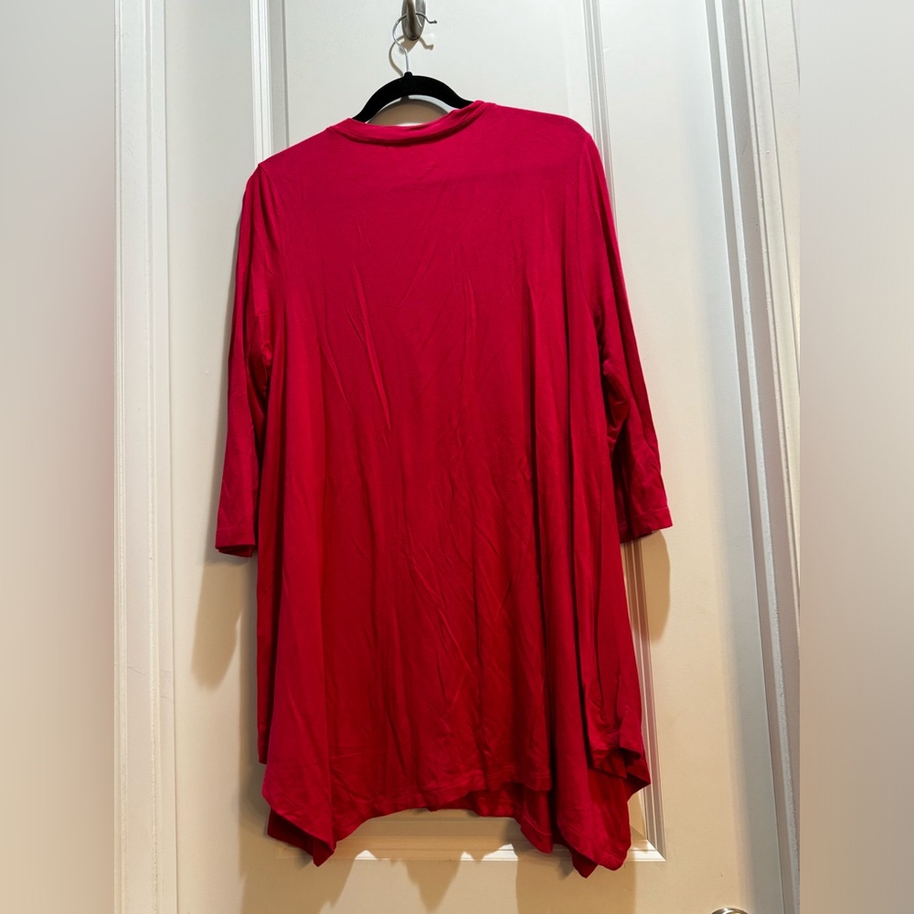 Soft Surroundings Light Weight Buttoned Asymmetri… - image 4